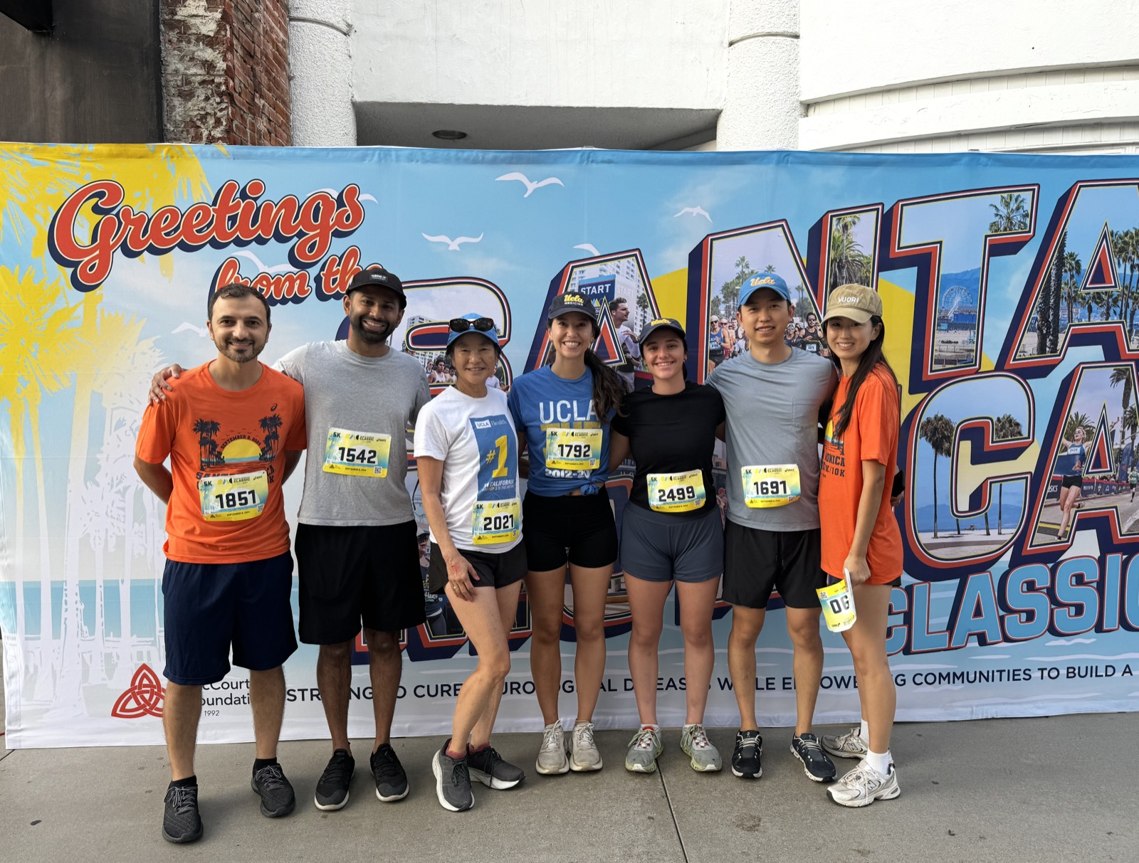 Lab members at the Santa Monica Classic road race